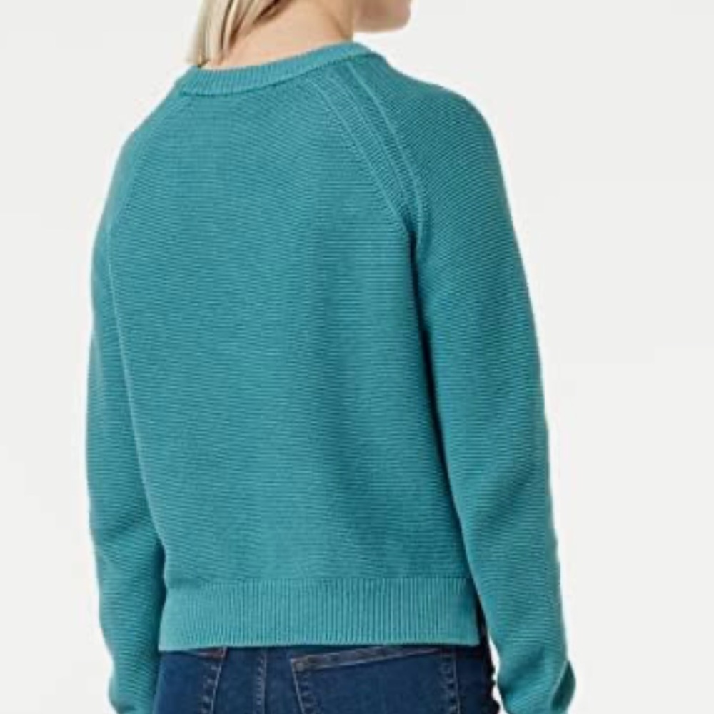 French Connection Teal Waffle Knit Sweater - Picture 5 of 9